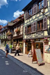 In Ribeauvillé stammen die Häuser im alten Ortskern aus der Mittelalter Zeit.